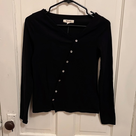 Madewell Asymmetrical Button-Front Cardigan - Picture 6 of 11
